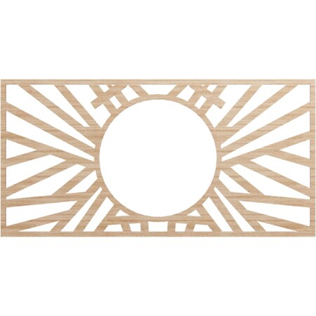 Ekena Millwork Hoover Wood Fretwork Pierced Ceiling Medallion, Alder, 34"W x 17"H x 12 5/8"ID x 1/4"T CMWP34X17X0250HOAL